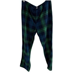 Wondershop Pajama Pants Women's Sz XL Green Blue Plaid Soft Fleece in VGC
